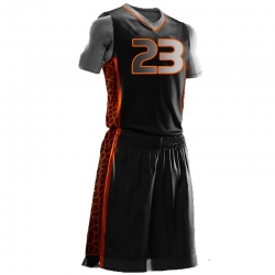 Black & Orange Basketball Uniform Set