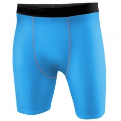 Men's Bold Aqua Blue Compression Boxer Briefs