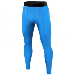 Men's Sky Blue Compression Tights