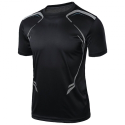 Men's Black Athletic Gym T-Shirt