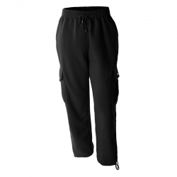 Men's Black Fleece Cargo Jogger Sweatpants