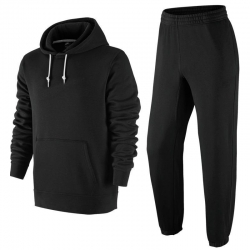 Men's Black Hoodie & Jogger Tracksuit Set
